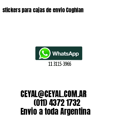 stickers para cajas de envio Coghlan