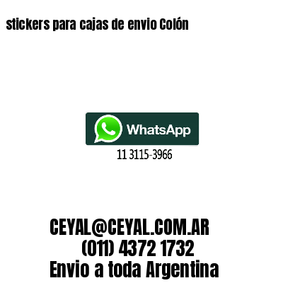 stickers para cajas de envio Colón