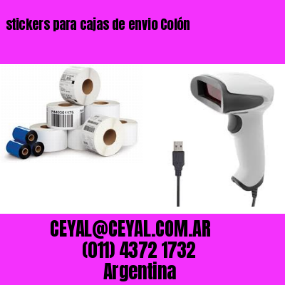 stickers para cajas de envio Colón