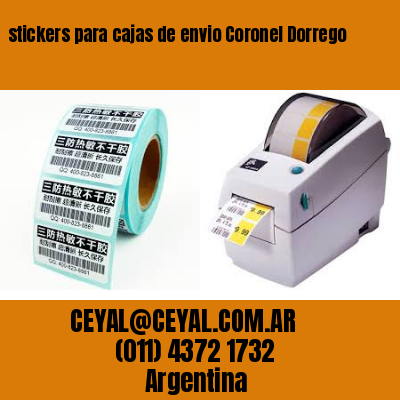 stickers para cajas de envio Coronel Dorrego