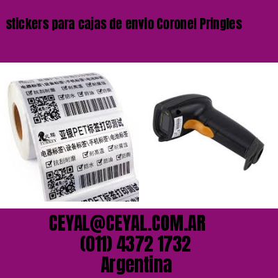 stickers para cajas de envio Coronel Pringles
