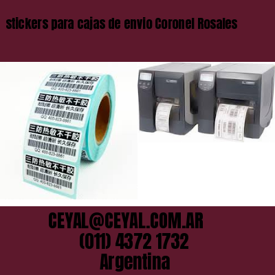 stickers para cajas de envio Coronel Rosales