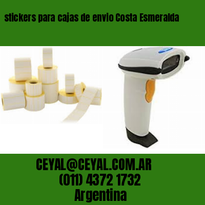 stickers para cajas de envio Costa Esmeralda