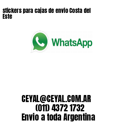 stickers para cajas de envio Costa del Este