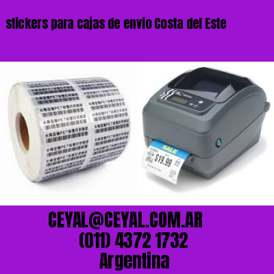 stickers para cajas de envio Costa del Este