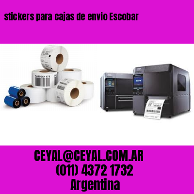 stickers para cajas de envio Escobar
