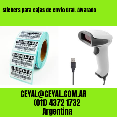 stickers para cajas de envio Gral. Alvarado