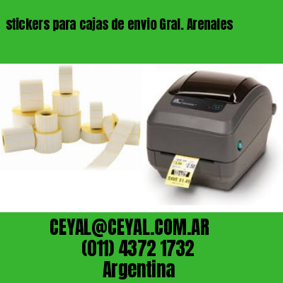 stickers para cajas de envio Gral. Arenales