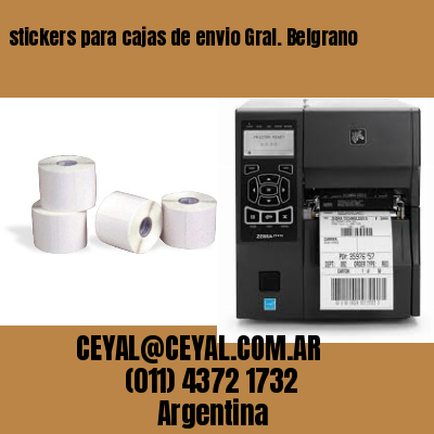 stickers para cajas de envio Gral. Belgrano