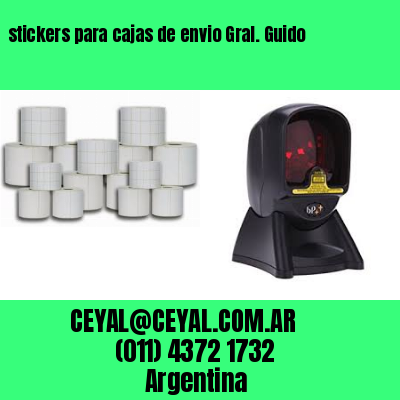 stickers para cajas de envio Gral. Guido