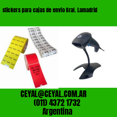 stickers para cajas de envio Gral. Lamadrid