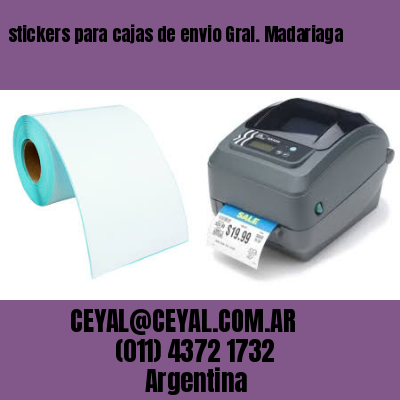 stickers para cajas de envio Gral. Madariaga