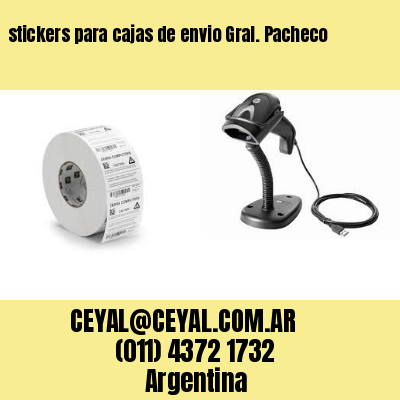 stickers para cajas de envio Gral. Pacheco
