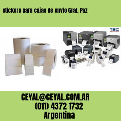 stickers para cajas de envio Gral. Paz