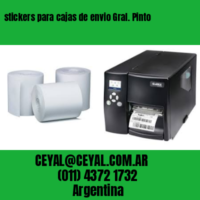 stickers para cajas de envio Gral. Pinto