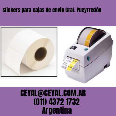 stickers para cajas de envio Gral. Pueyrredón