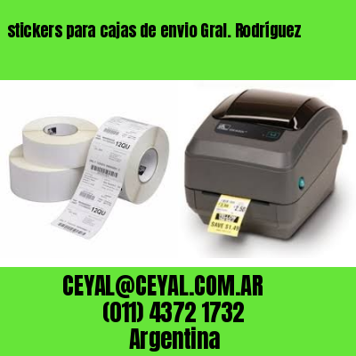 stickers para cajas de envio Gral. Rodríguez