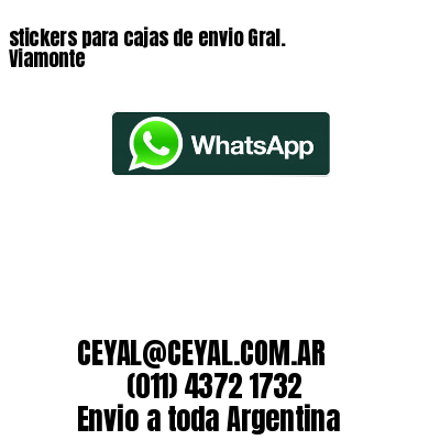 stickers para cajas de envio Gral. Viamonte