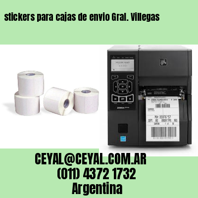 stickers para cajas de envio Gral. Villegas