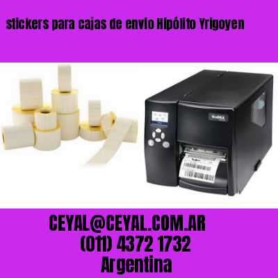 stickers para cajas de envio Hipólito Yrigoyen