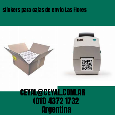 stickers para cajas de envio Las Flores