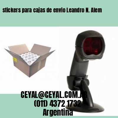 stickers para cajas de envio Leandro N. Alem