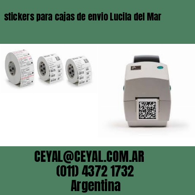stickers para cajas de envio Lucila del Mar