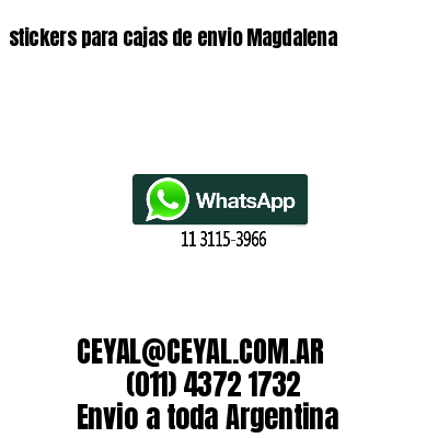 stickers para cajas de envio Magdalena