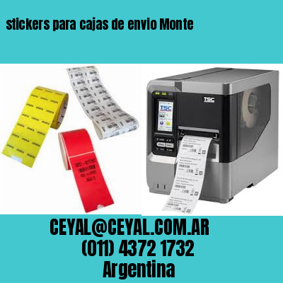 stickers para cajas de envio Monte