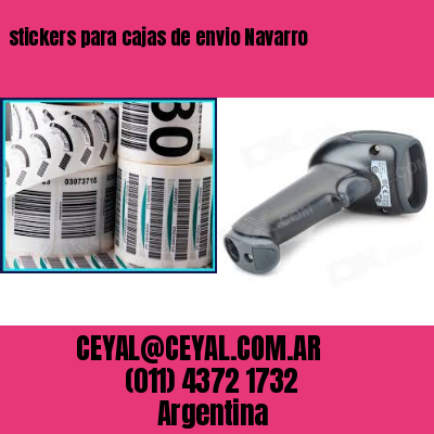 stickers para cajas de envio Navarro