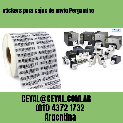 stickers para cajas de envio Pergamino