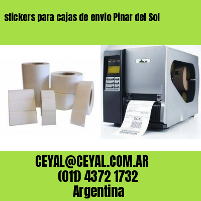 stickers para cajas de envio Pinar del Sol