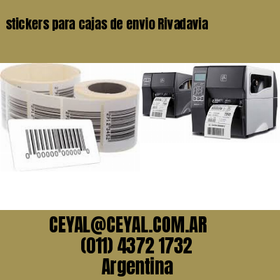 stickers para cajas de envio Rivadavia