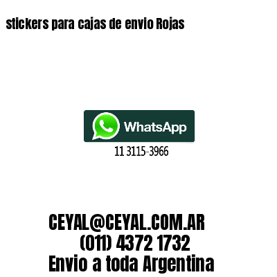 stickers para cajas de envio Rojas