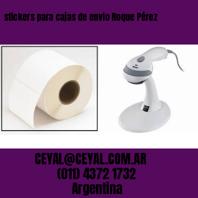 stickers para cajas de envio Roque Pérez