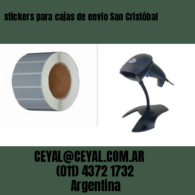 stickers para cajas de envio San Cristóbal