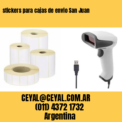 stickers para cajas de envio San Juan