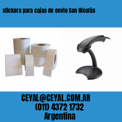 stickers para cajas de envio San Nicolás