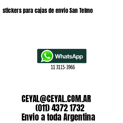 stickers para cajas de envio San Telmo