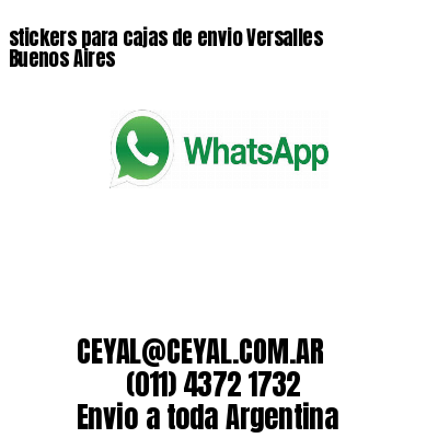 stickers para cajas de envio Versalles  Buenos Aires