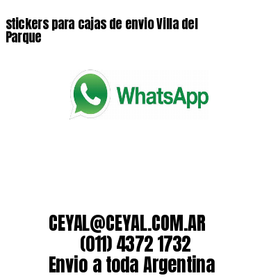 stickers para cajas de envio Villa del Parque