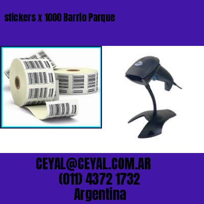 stickers x 1000 Barrio Parque