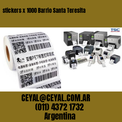 stickers x 1000 Barrio Santa Teresita