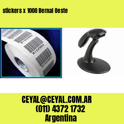 stickers x 1000 Bernal Oeste