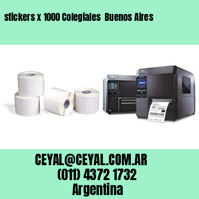 stickers x 1000 Colegiales  Buenos Aires