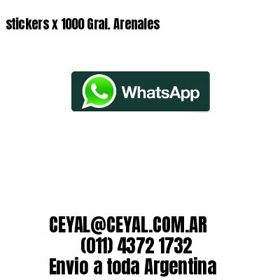 stickers x 1000 Gral. Arenales