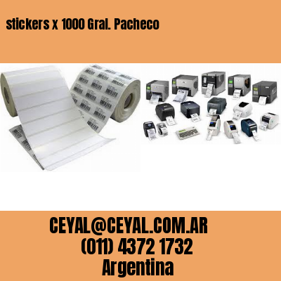 stickers x 1000 Gral. Pacheco