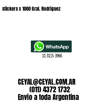 stickers x 1000 Gral. Rodríguez