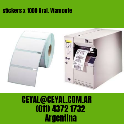 stickers x 1000 Gral. Viamonte