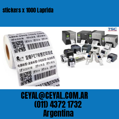 stickers x 1000 Laprida